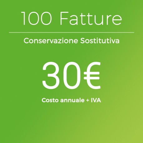 Conservazione Sostitutiva 100 Fatture