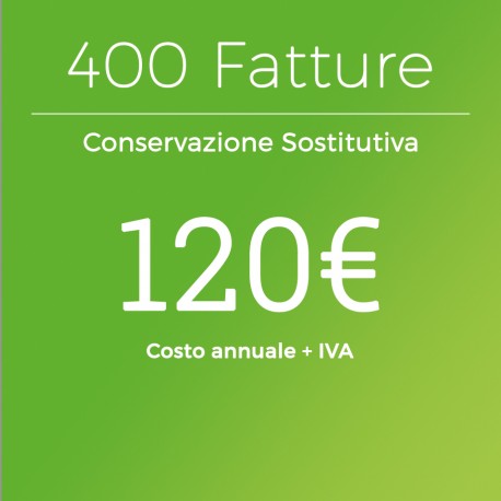 Conservazione Sostitutiva 400 Fatture