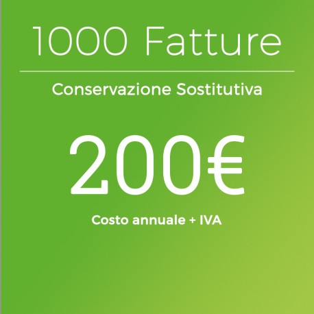 Conservazione Sostitutiva 1000 Fatture